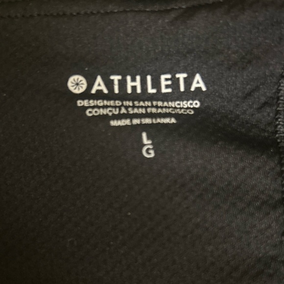 Athleta Elation V-Neck Velvet Crop Padded Size Large In Color Black - Picture 3 of 6